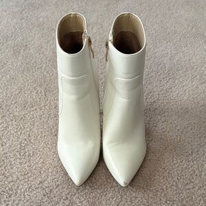 Elegant Cream Ankle Boots